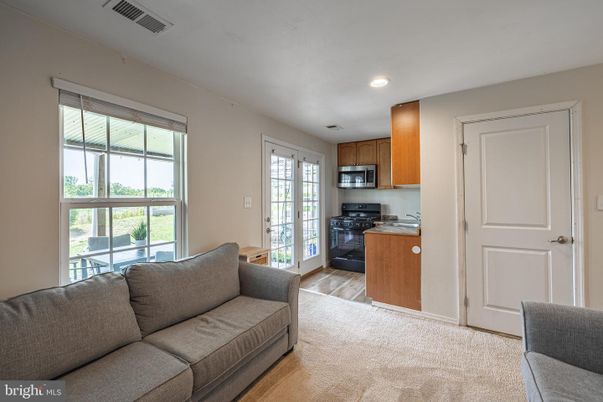 Interior, Kitchen, Living room, Recessed Lighting, Wood Texture Flooring