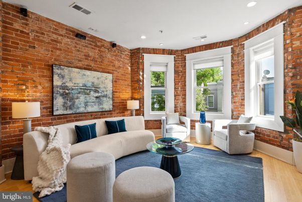Interior, Living room, Recessed Lighting, Stone Walls, Wood Texture Flooring