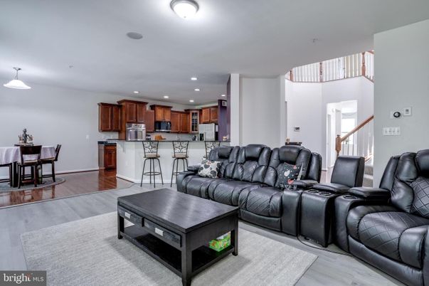 Home Theatre Room, Dining room, Interior, Kitchen, Living room, Pendant Lights, Recessed Lighting, Wood Texture Flooring