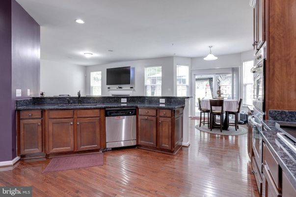 Dining room, Interior, Kitchen, Recessed Lighting, Wood Texture Flooring