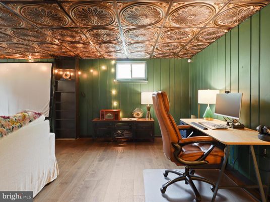 Home Office, Interior, Wood Texture Flooring