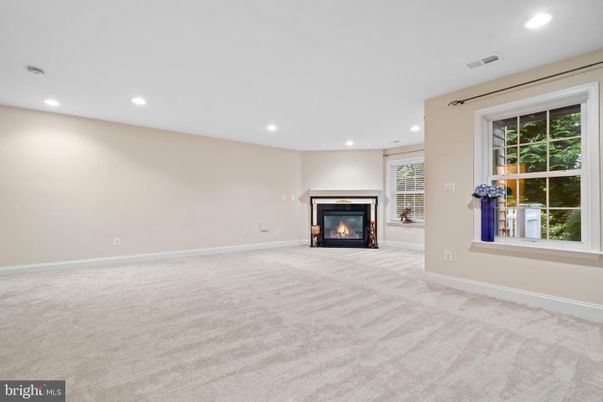 Empty room, Fireplace, Interior, Recessed Lighting