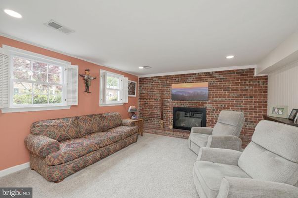 Fireplace, Interior, Living room, Recessed Lighting, Stone Walls