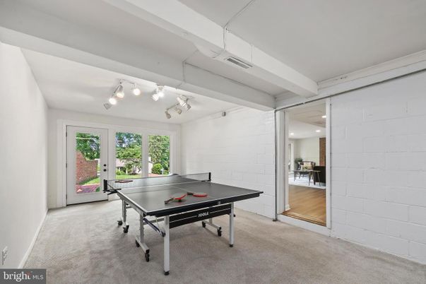 Game Room, Interior, Stone Walls, Wood Texture Flooring