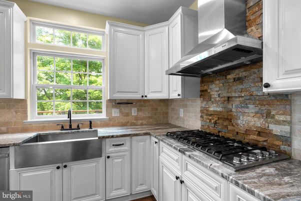 Interior, Kitchen, Stainless Steel Appliances, Stone Walls