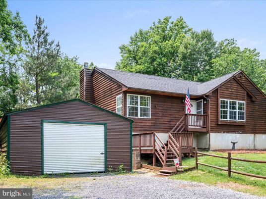 Attached, Backyard, Exterior, Facade, Log Home