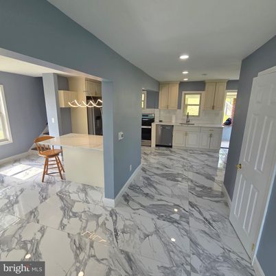Interior, Kitchen, Marble, Recessed Lighting, Stainless Steel Appliances