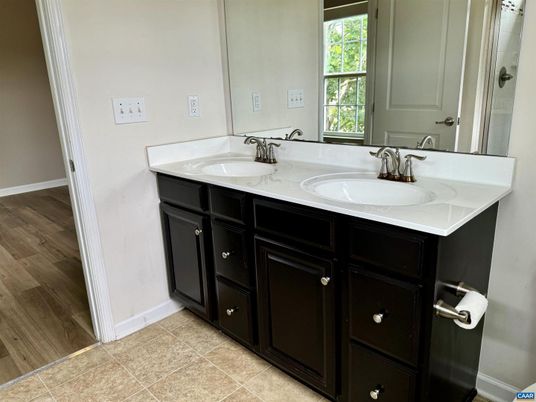 Bathroom, Dual Sink Vanities, Interior, Wood Texture Flooring