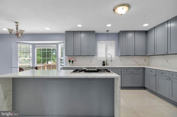 Interior, Kitchen, Marble Walls, Recessed Lighting