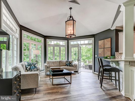 Interior, Living room, Pendant Lights, Wood Texture Flooring