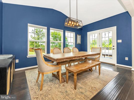 Chandelier, Dining room, Interior, Pendant Lights, Wood Texture Flooring