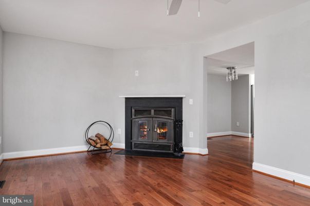 Empty room, Fireplace, Interior, Wood Texture Flooring