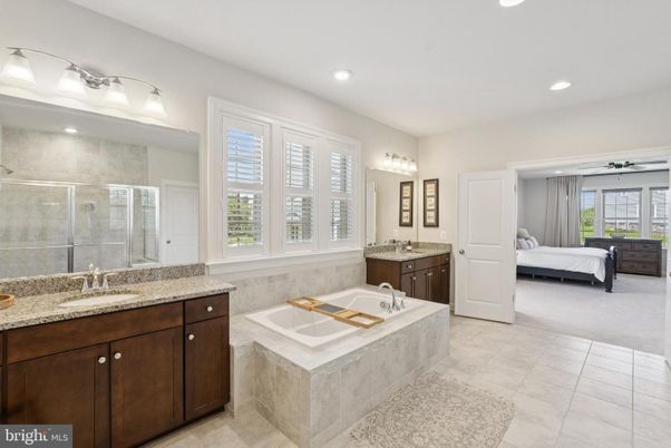 Bathroom, Bedroom, Dual Sink Vanities, Glass Shower, Interior, Recessed Lighting