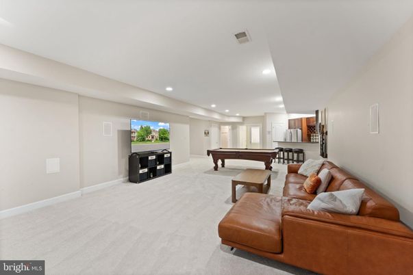 Billiard Table, Game Room, Interior, Living room, Recessed Lighting