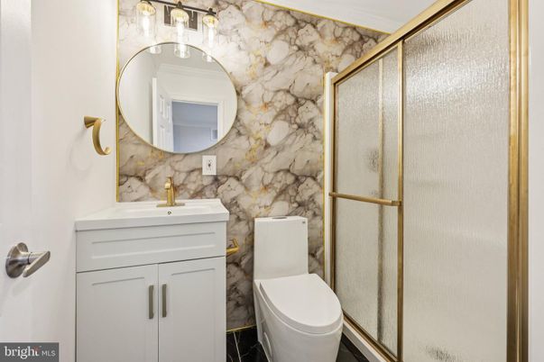 Bathroom, Glass Shower, Interior, Marble Walls