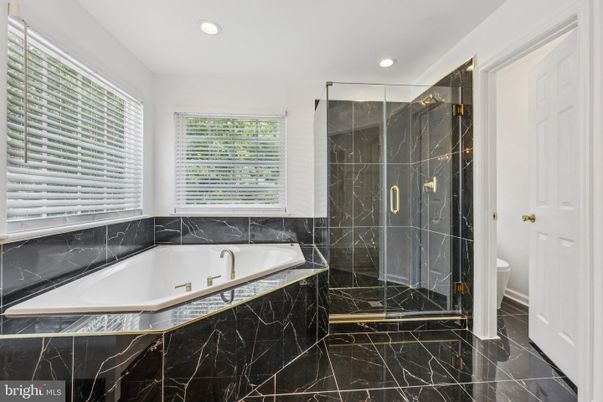 Bathroom, Glass Shower, Interior, Marble, Marble Walls, Recessed Lighting