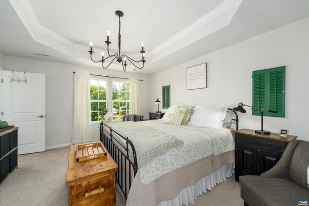 Bedroom, Chandelier, Interior