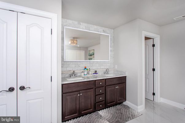 Bathroom, Dual Sink Vanities, Interior, Marble