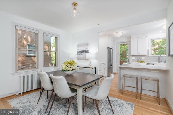 Dining room, Interior, Kitchen, Recessed Lighting, Wood Texture Flooring