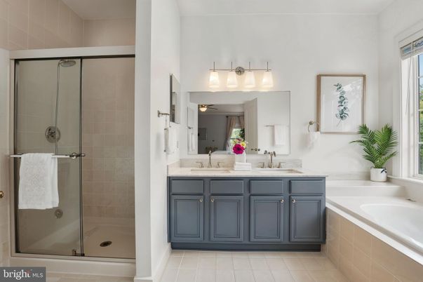 Bathroom, Dual Sink Vanities, Glass Shower, Interior