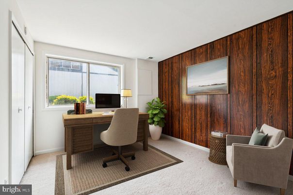 Home Office, Interior, Wooden Walls