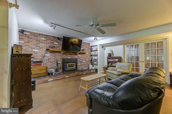 Fireplace, Interior, Living room, Stone Walls, Wood Texture Flooring