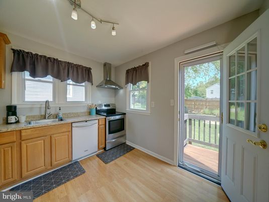 Interior, Kitchen, Wood Texture Flooring