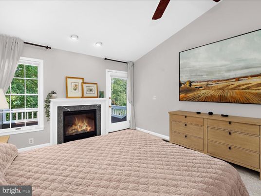 Bedroom, Fireplace, Interior, Recessed Lighting