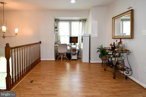 Home Office, Interior, Pendant Lights, Recessed Lighting, Wood Texture Flooring