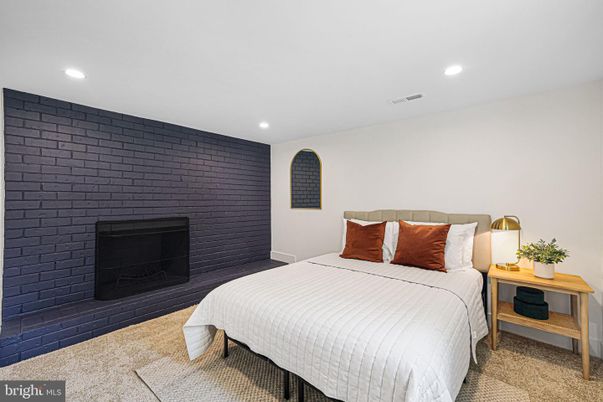 Bedroom, Fireplace, Interior, Recessed Lighting