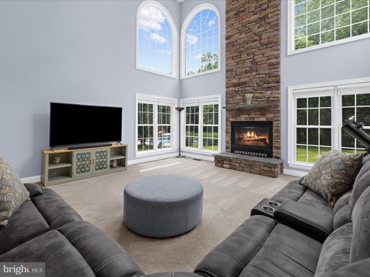 Fireplace, Interior, Living room, Stone Walls
