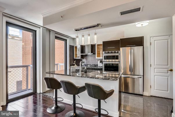 Interior, Kitchen, Pendant Lights, Stainless Steel Appliances, Wood Texture Flooring