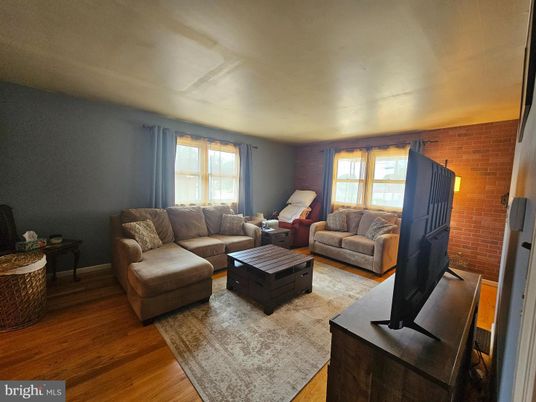 Interior, Living room, Stone Walls, Wood Texture Flooring