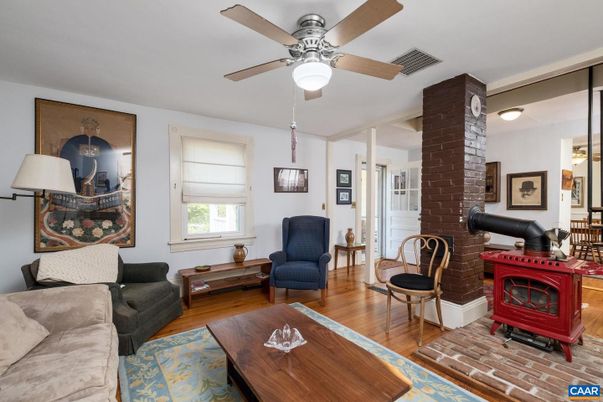 Fireplace, Interior, Living room, Stone Walls, Wood Texture Flooring