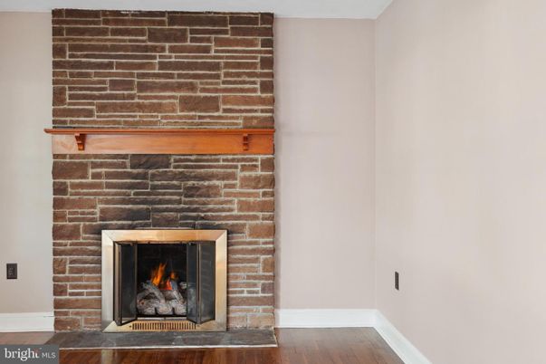 Fireplace, Interior, Stone Walls, Wood Texture Flooring