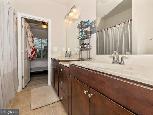 Bathroom, Dual Sink Vanities, Interior, Wood Texture Flooring
