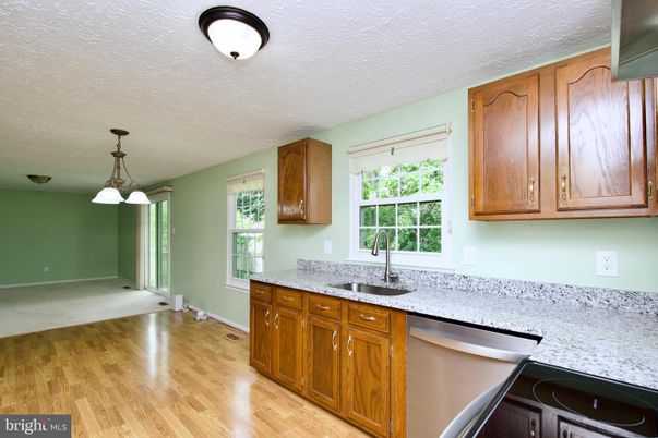 Interior, Kitchen, Pendant Lights, Wood Texture Flooring