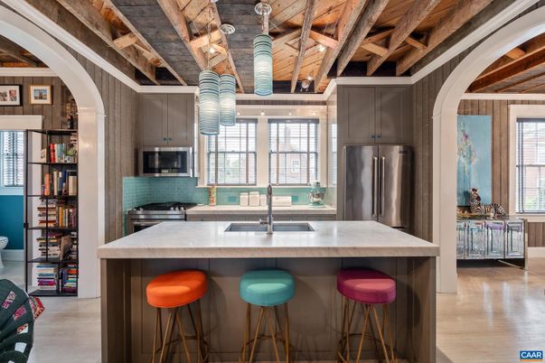 Interior, Kitchen, Pendant Lights, Wooden Beams, Wooden Ceilings, Wood Texture Flooring