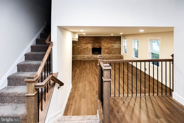 Interior, Recessed Lighting, Stone Walls, Wood Texture Flooring