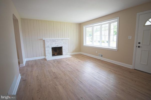 Empty room, Fireplace, Interior, Wood Texture Flooring