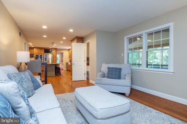 Interior, Kitchen, Living room, Recessed Lighting, Stainless Steel Appliances, Wood Texture Flooring