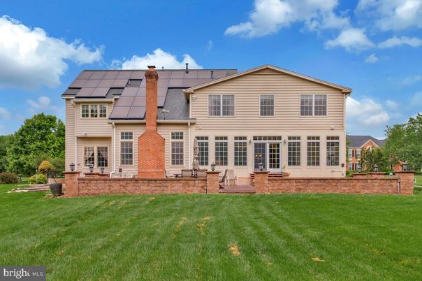 Backyard, Exterior, Facade, Solar Panels, Brick Traditional