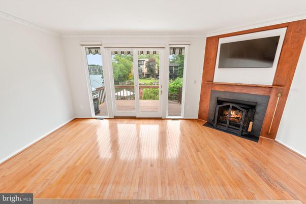 Empty room, Fireplace, Interior, Wood Texture Flooring