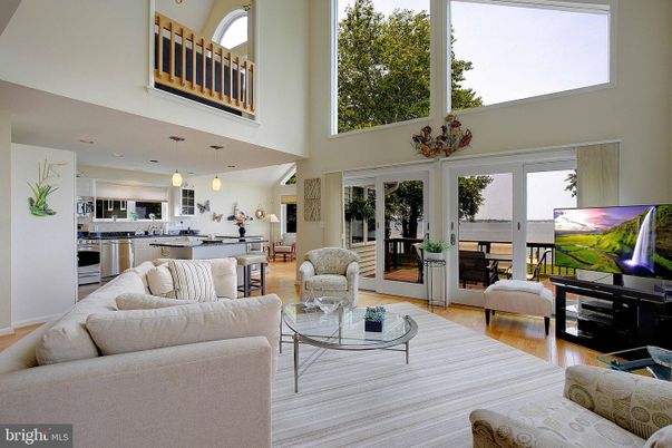Interior, Kitchen, Living room, Pendant Lights, Stainless Steel Appliances, Wood Texture Flooring