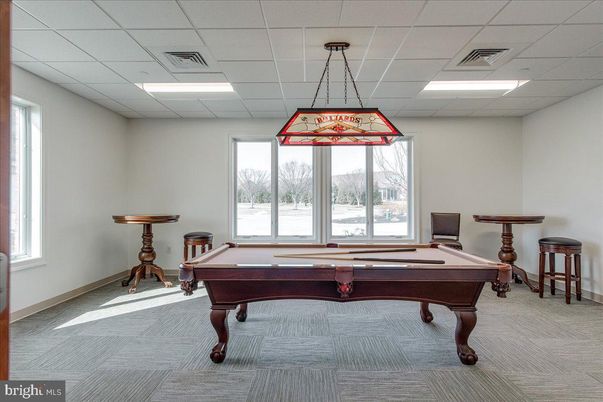 Billiard Table, Game Room, Interior, Pendant Lights, Recessed Lighting