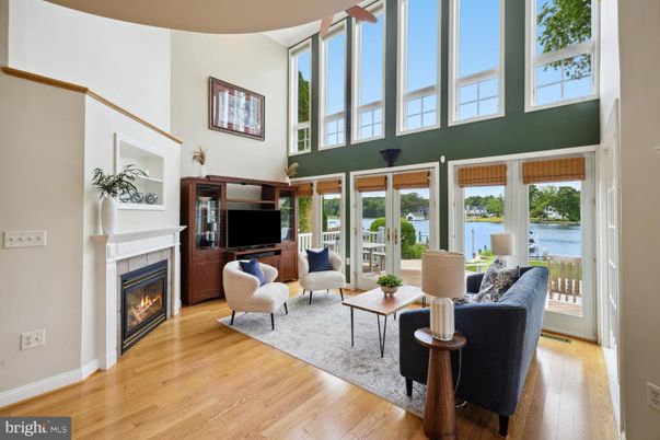 Fireplace, Interior, Living room, Water, Wood Texture Flooring