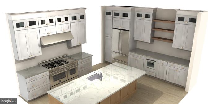 Interior, Kitchen, Wood Texture Flooring