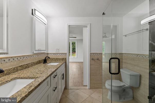 Bathroom, Dual Sink Vanities, Glass Shower, Interior
