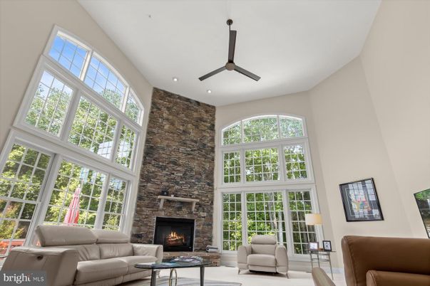 Fireplace, Interior, Living room, Recessed Lighting, Stone Walls
