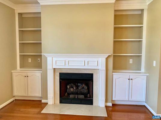 Fireplace, Interior, Wood Texture Flooring